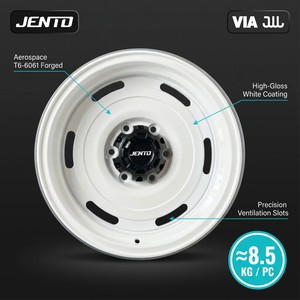 Rines Personalizados Forjados de Estilo Retro de 16, 17 y 18 Pulgadas, 5x112 5x120, Blancos Brillantes para VW Clásico, BMW, <span class=keywords><strong>Mini</strong></span> <span class=keywords><strong>Cooper</strong></span>, JWL - Product Image 2