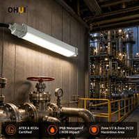 Éclairage linéaire LED antidéflagrant IP68 ATEX IECEx Ex Eb Mb IIC T6 Gb Zone 1 2 21 22 pour zones dangereuses, éclairage industriel OEM ODM
