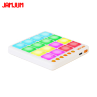 Controlador MIDI Inalámbrico JAMJUM, 16 Pads RGB, 3 Botones Personalizables, Compacto y Portátil