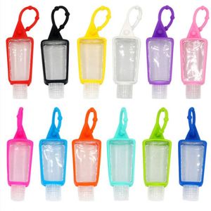 Top Seller Modern Leakproof Portable 30ml Silicone <b>Refillable</b> Silk Screen Printed <b>Hand</b> Sanitizer Bottle for Travel School Office - Product Image 1