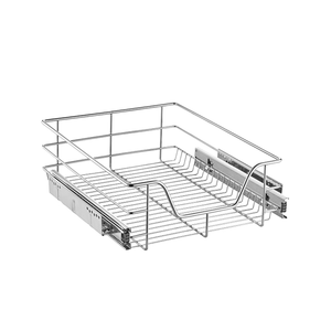 Kitchen Organizer Cabinet Systems Chrome <strong>Wire</strong> <strong>Basket</strong> <strong>Drawers</strong> Pull Out Metal <strong>Basket</strong> Storage <strong>Baskets</strong> - Product Image 1