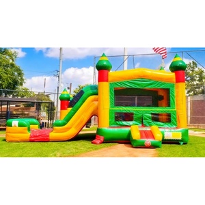 Castillo Inflable Comercial Estilo Jungla 2025, Casa de Brinco Inflable Resistente, Parque Infantil de Aventuras con Tobogán en Oferta - Product Image 1