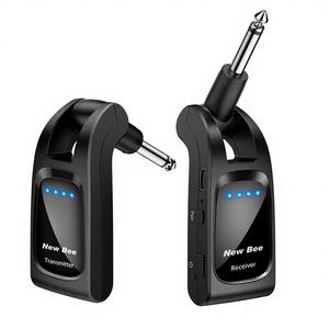 Système de guitare sans fil 2,4 GHz 6 canaux, émetteur-récepteur sans fil rechargeable pour guitare électrique et basse - Product Image 1