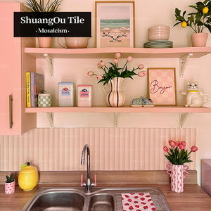 Haute qualité Village salle <span class=keywords><strong>de</strong></span> bain dosseret bande mosaïque carrelage <span class=keywords><strong>vert</strong></span> mat <span class=keywords><strong>ciment</strong></span> en forme <span class=keywords><strong>de</strong></span> croissant <span class=keywords><strong>cuisine</strong></span> mur porcelaine <span class=keywords><strong>carreaux</strong></span> <span class=keywords><strong>de</strong></span> mosaïque - Product Image 4