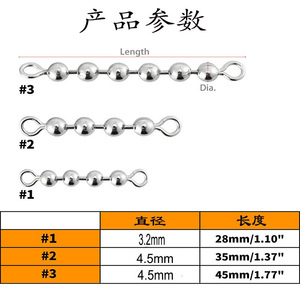 Conector Giratorio en Forma de Ocho de Acero Inoxidable, 3.2mm 4.5mm, 4 y 6 Bolas, para Pesca en Agua Dulce y Salada - Product Image 5