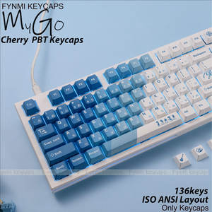BANG DREAM <span class=keywords><strong>MYGO</strong></span> Teclas PBT de 136 teclas con diseño ISO ANSI Cherry 5 Face Dye-Sublimación Mecánicamente Estilo PC Material Keycaps - Product Image 2