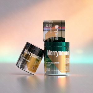 Food Grade Aluminum Supplement Can Empty <b>Metal</b> Vitamin Container for Capsule Pill <b>Packaging</b> with Screw Lid - Product Image 1
