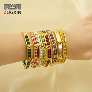 Zogxin Gold Plated <b>Beaded</b> <b>Bracelet</b> Colorful Ethnic Style For Men And Women Fashion Jewelry - Product Image 1