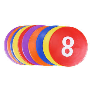 Coni Numerati da 9 Pollici, Marcatori Piatti Antiscivolo in Polietilene, Punti per Pavimento, Marcatori di Agilità per Allenamento di Calcio, Basket e Velocità - Product Image 2