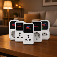 Prise Réglable Automatique ZHNL 13A 230V avec Affichage Numérique Personnalisé, Protection Contre les Surtensions et les Sous-tensions pour Réfrigérateur