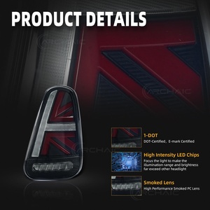 Luces Traseras LED Arcaicas para <span class=keywords><strong>Mini</strong></span> R50 R53 <span class=keywords><strong>One</strong></span> D Cooper S <span class=keywords><strong>Mini</strong></span> <span class=keywords><strong>Cabrio</strong></span> R52 2001-2007 con Intermitentes Secuenciales (Color Humo) - Product Image 4