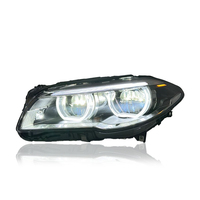 Ensemble de phares LED KGKB pour BMW Série 5 F10 F11 F18 525i 530i 2011-2017, finition haut de gamme, yeux d'ange, double couleur, DRL, clignotant séquentiel