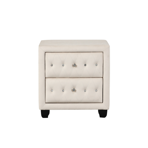 Cream + Wood + Upholstered