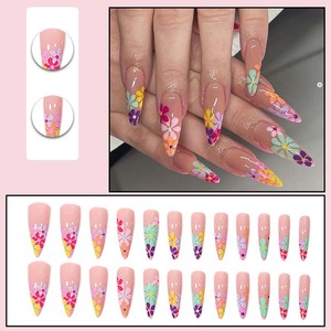 <span class=keywords><strong>Flores</strong></span> coloridas <span class=keywords><strong>de</strong></span> verano, caja <span class=keywords><strong>de</strong></span> 24 Uds., prensa falsa en <span class=keywords><strong>uñas</strong></span> <span class=keywords><strong>para</strong></span> dedo, dulce dama, <span class=keywords><strong>flores</strong></span> dibujadas a mano, arte, puntas largas, <span class=keywords><strong>uñas</strong></span> artificiales - Product Image 2