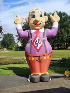 Hot Sale 0,55mm PVC aufblasbar Neues Design Voll druck Aufblasbarer Abraham Cartoon mit Gebläse für Werbung - Product Image 2