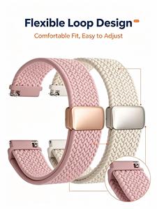 Bracelet de montre CHARM 20 mm en nylon avec fermoir magnétique pour <span class=keywords><strong>Garmin</strong></span> Vivoactive 6/5/3/<span class=keywords><strong>Venu</strong></span> 2 Plus/<span class=keywords><strong>Sq</strong></span>/ODM/OEM - Product Image 3