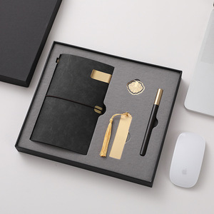 Custom Logo Office Supplies Gift Stationery Business <strong>Ledger</strong> With USB Drive Pen Leather Brass Notebook A5 Journal Gift Set - Product Image 2