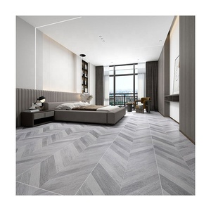 <span class=keywords><strong>Carrelage</strong></span> en céramique et porcelaine aspect parquet <span class=keywords><strong>gris</strong></span>, motif <span class=keywords><strong>chevron</strong></span> en bois pour salle de bain - Product Image 2