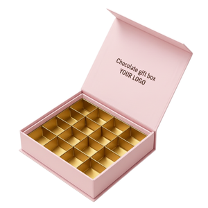 Caja de Regalo de Chocolate de Alta Gama, Caja Rígida de Papel con Tapa Magnética Abatible, Multicompartimentos, Biodegradable, Aséptica y Personalizable - Product Image 1