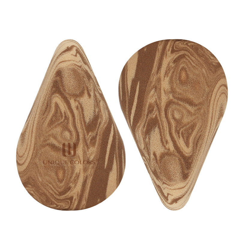 Éponge de maquillage marron marbré 1