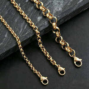 Collar <span class=keywords><strong>de</strong></span> Cadena <span class=keywords><strong>de</strong></span> <span class=keywords><strong>Perlas</strong></span> Redondas <span class=keywords><strong>de</strong></span> Acero Inoxidable <span class=keywords><strong>de</strong></span> 3/4/5/6/7mm al por Mayor, Joyería para Parejas, Regalos para Mujeres y Hombres, Accesorios DIY - Product Image 1