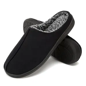 High quality anti skid outsole Winter indoor shoes, soft wool like insole with with washable suede upper