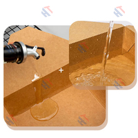 Boîte à lunch en papier kraft biodégradable résistante à l'huile Impression couleur pleine Conception de modèle gratuite pour les ailes de poulet frites