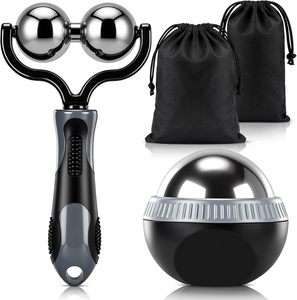 Rodillo de Masaje y Ejercicio con Doble Bola de Acero Inoxidable y Goma para Pies, Post-Entrenamiento, Fitness, Uso Doméstico 2 en 1 - Product Image 1