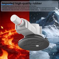 Support à ventouse de type poignée en silicone composite de qualité industrielle de 3 pouces avec couvercle supérieur en plastique ABS, capacité de charge de 15-20 kg pour