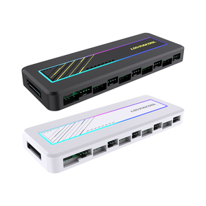 Lovingtcool Nouveau Produit Vente Chaude <span class=keywords><strong>Hub</strong></span> <span class=keywords><strong>ARGB</strong></span> Magnétique 1 à 10 Ports pour Ventilateurs de Boîtier PC Blanc Noir <span class=keywords><strong>PWM</strong></span> - Product Image 2