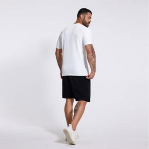 <span class=keywords><strong>Camiseta</strong></span> Deportiva de Algodón 100% para <span class=keywords><strong>Hombre</strong></span>, 280 g/m², Holgada, Antiarrugas, Transpirable, de Secado Rápido, Cuello en V, con <span class=keywords><strong>Hombreras</strong></span> Estructuradas - Product Image 4