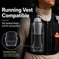 Gourde souple de course personnalisée en TPU sans BPA 500 ml – Accessoires d'extérieur écologiques – Bouteilles d'eau souples
