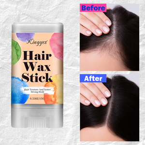 Bâton de cire capillaire personnalisé avec logo, contrôle des frisottis et pommade coiffante <span class=keywords><strong>pour</strong></span> enfants, femmes et hommes, fabricant de chignon, crème coiffante - Product Image 5