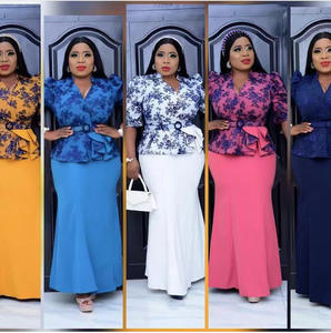 Nuevo ocasional africano elegante Turquía mujeres vestidos de oficina Iglesia Flora vestido traje - Product Image 2