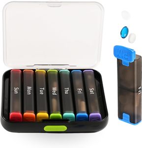 Tùy Chỉnh Monogram Công Suất Lớn Bảy Ngày Thuốc Hộp Nhà Máy Cung Cấp ABS Vitamin Cá Dầu Thuốc Lưu Trữ Trường Hợp - Product Image 1