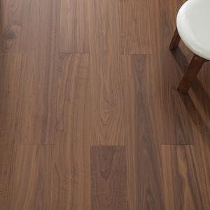Planches de bois durables de 15 mm, multicoques, en noyer noir lisse de qualité AB, anti-rayures, système clic, conformes IEC62321, pour revêtement de sol en hall. - Product Image 1