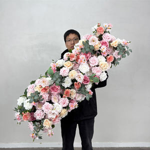 Camino de Mesa de Flores Artificiales de Seda Realistas y Personalizadas para Decoración de Centros de Mesa de Boda - Product Image 3