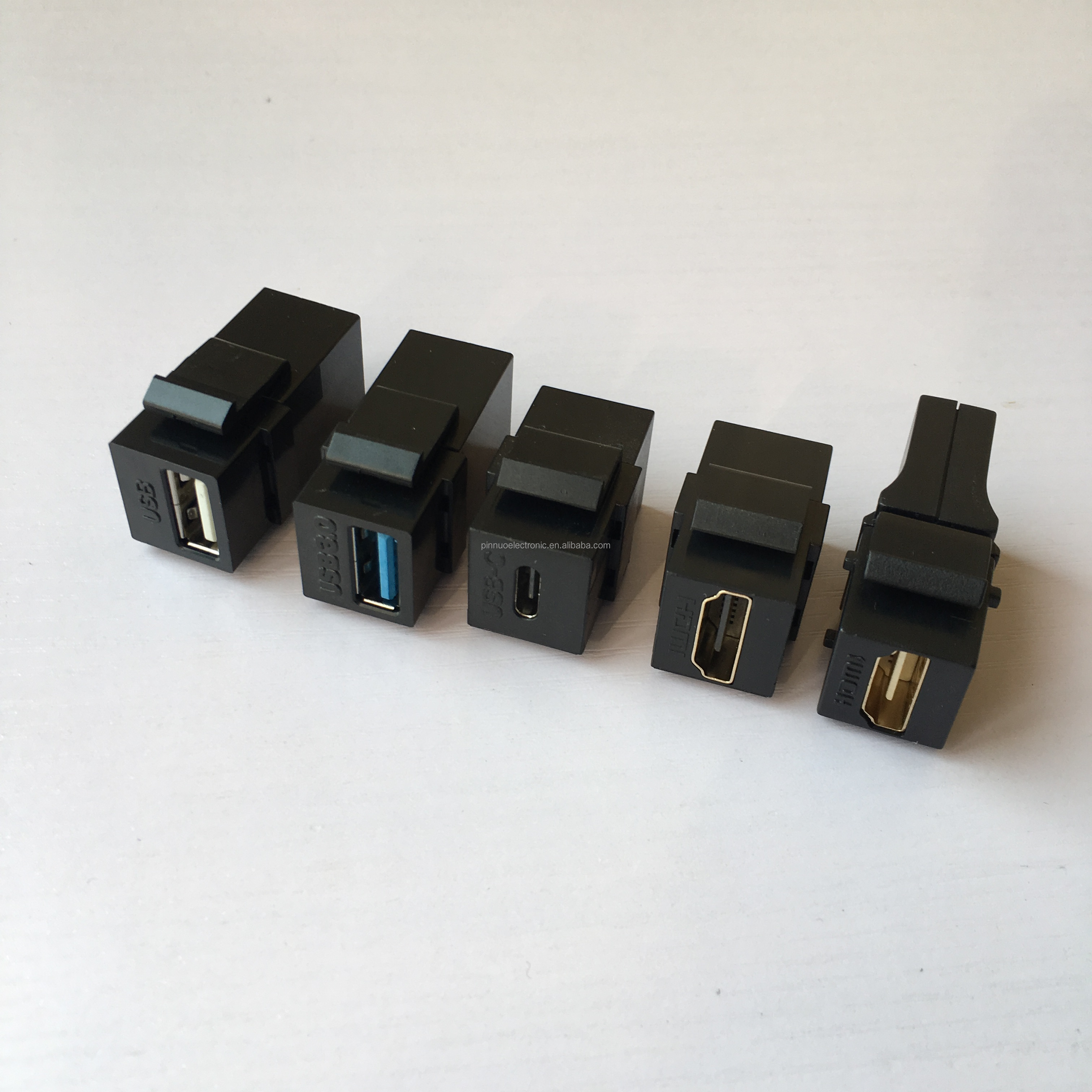 0 keystone jack 插入 usb 适配器女性到女性连接器用于墙板插座面板