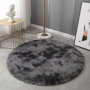 Alfombra con degradado de pelo largo teñida sencilla al por mayor, cesta colgante para el hogar, alfombrilla para silla para decoraciones de oficina o boda - Product Image 1
