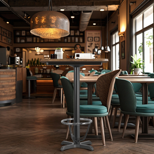 RUN si alza moderno 22 \ "X 22 \" in ghisa tavolo X-Base con anello del piede mobili gambe per soggiorno pannello in metallo stile legno - Product Image 4