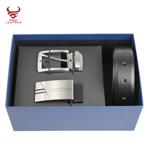 Ceintures en <span class=keywords><strong>cuir</strong></span> véritable pour hommes, Clip en métal, boucle cadeau, boîte d'emballage, italie, vente en gros, 2022 - Product Image 3