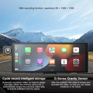 10.26 inch lớn không dây Carplay màn hình cảm ứng <span class=keywords><strong>Android</strong></span> tự động cho xe ô tô 3 máy ảnh 2K + 1080 + 1080 DVR được xây dựng trong <span class=keywords><strong>GPS</strong></span> DSP RGB tính năng - Product Image 2