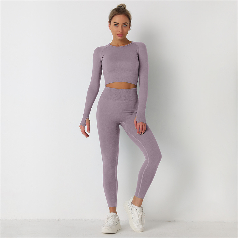 13 colors Fashion Modern Breathable Workout Clothing Women Active Wear Yoga Set hygroscopic and sweat releasing