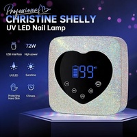 Lampe UV à LED 72W rechargeable scintillante sans fil pour le séchage des ongles avec 5 réglages de minuterie