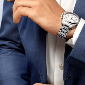 นาฬิกาข้อมือโครโนกราฟแบบกลไกพร้อมหน้าปัดย่อย 3 หน้าปัด สายสแตนเลส นาฬิกาธุรกิจลำลอง Longinesing - Product Image 2