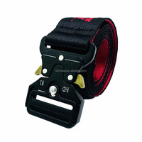 Ceinture en toile de nylon tissée personnalisée de 3,8 cm avec logo, réglable, en jacquard, pour le ski et le skate, avec boucle magnétique, pour hommes, vente en gros