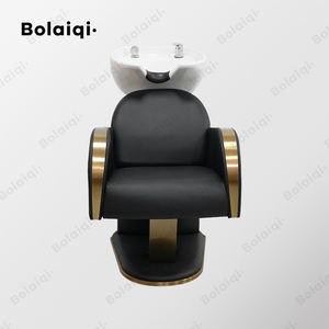 Chaise de salon BOLAIQI, mobilier commercial, hauteur réglable, pompe hydraulique noire, avec revêtement en cuir, pour coiffeur et coiffeuse - Product Image 6