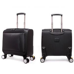 <span class=keywords><strong>กระเป๋า</strong></span>เดินทางล้อ<span class=keywords><strong>ลาก</strong></span>อลูมิเนียมอัลลอยด์แบบมีคันชัก ขนาด 18 นิ้ว สำหรับขึ้นเครื่องบิน ทำจากโพลีเอสเตอร์ - Product Image 1