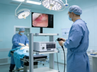 Système d'endoscopie vétérinaire EURVET 8,0 mm avec gastroscope CMOS, accessoires, moniteur, chariot et pompe d'aspiration