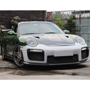 2009-2013 pour 911 997.2 GT2RS Spoiler de pare-chocs avant/arrière en fibre de carbone humide avec éclairage antibrouillard - Fixation par boulons, ajustement universel, Neuf - Product Image 3